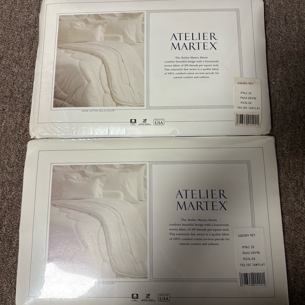 White Twin Flat Sheet Set